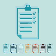 Aufkleber - flat design: list