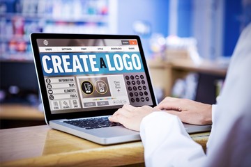 Poster - Composite image of webpage for create a logo