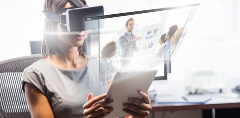 Poster - Composite image of screen of a video call