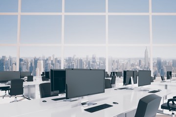 Poster - Office with view of city