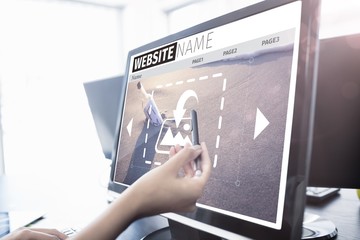 Poster - Composite image of composite image of build website interface