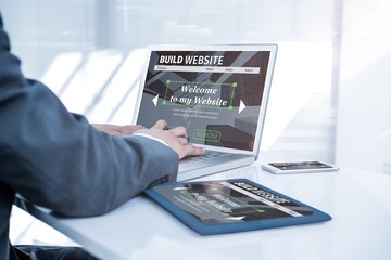 Poster - Composite image of composite image of build website interface