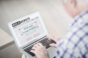 Poster - Composite image of composite image of website interface