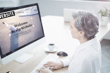 Poster - Composite image of composite image of build website interface