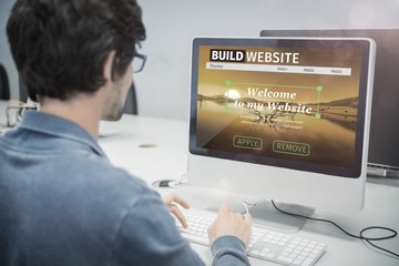 Poster - Composite image of composite image of build website interface