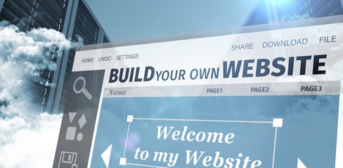Poster - Composite image of composite image of build website interface