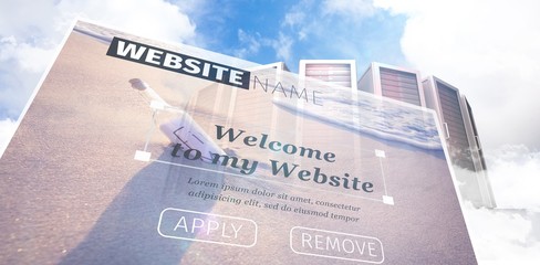 Poster - Composite image of composite image of build website interface