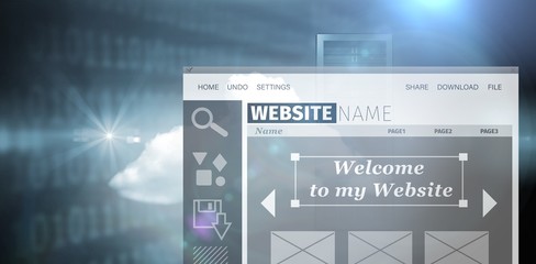 Poster - Composite image of composite image of website interface