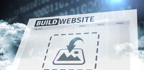 Poster - Composite image of composite image of build website interface