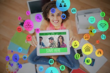 Poster - Composite image of smartphone apps icons