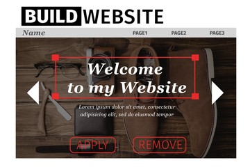 Poster - Composite image of build website interface