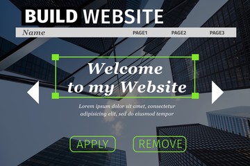 Poster - Composite image of build website interface
