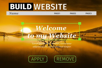 Poster - Composite image of build website interface