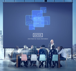 Wall Mural - Enter Internet Computer Privacy System Protection Concept