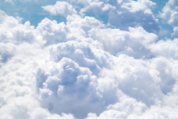 Wall Mural - aerial view of cloud and sky from airplane,nature background