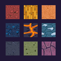 Poster - Different Materials and Textures for the Game