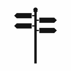 Poster - Street sign icon in simple style. Indication symbol isolated vector illustration