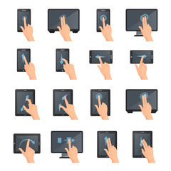 Poster - Hand Gestures On Touch Digital Devices