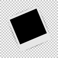 Wall Mural - Photo frame on isolated background. Vector illustration