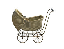 Old Wicker Baby Carriage