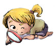 © cirodelia - niña mirando con lupa