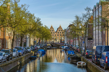 Wall Mural - canal in Haarlem, Netherlands