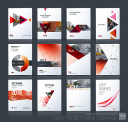 Wall Mural - Brochure template layout, cover design annual report, magazine, 