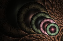 Abstract Fractal Background, Spiral, Circli