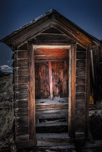 Old Wooden Outhouse Bodie Ghost Town Mono County California USA