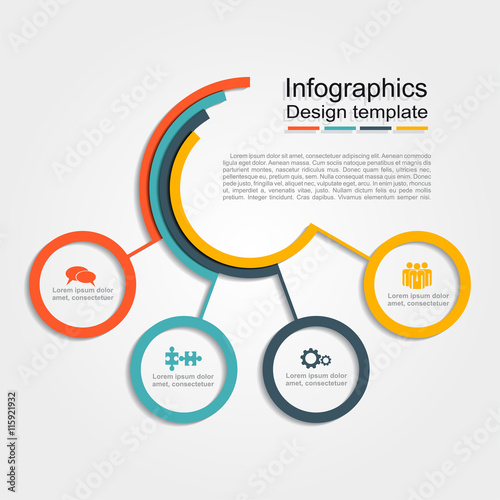 Fotografie, Obraz Infographic design template. Vector illustration.