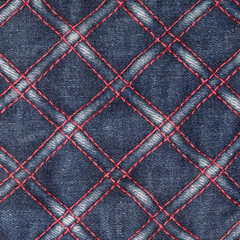 Poster - seam on jeans texture for pattern