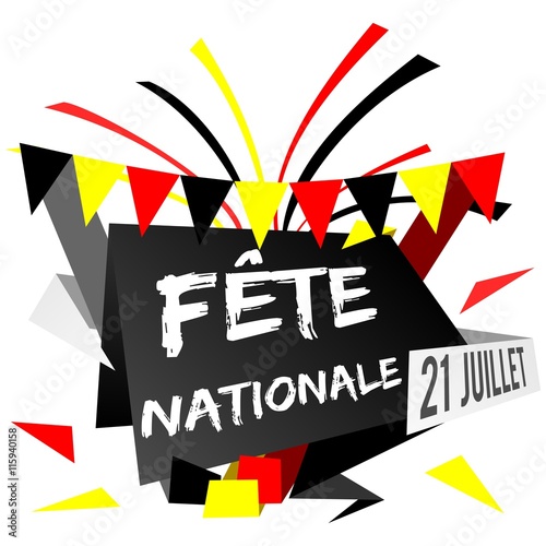 21 juillet - Fête nationale belge Vecteur Stock | Adobe Stock