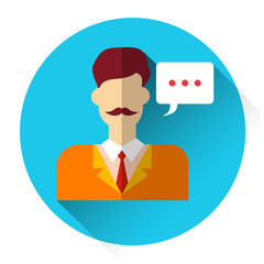 Poster - Man Icon Operator Support Chat