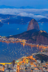 Fototapete - Rio De Janeiro city at twilight