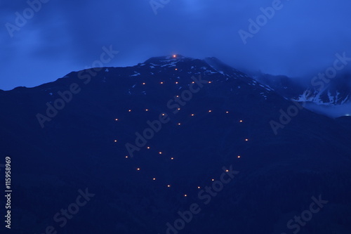 Lienz, Zettersfeld, Herz-Jesu-Feuer, Tirol, Brauch ...