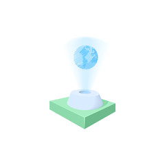 Poster - Holograma icon in cartoon style isolated on white background. Innovation symbol