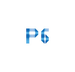 p6 initial simple modern blue 