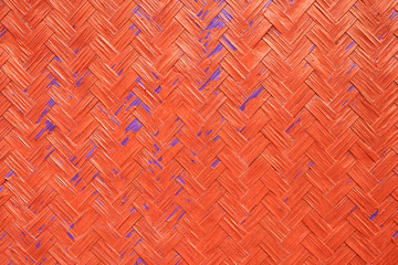 Wall Mural - Red-purple cracked weave texture or background