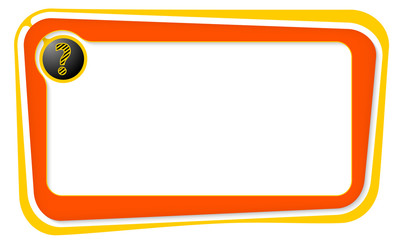 Poster - Vector box for your text and question mark