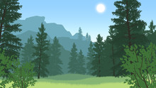 Forest Landscape Illustration