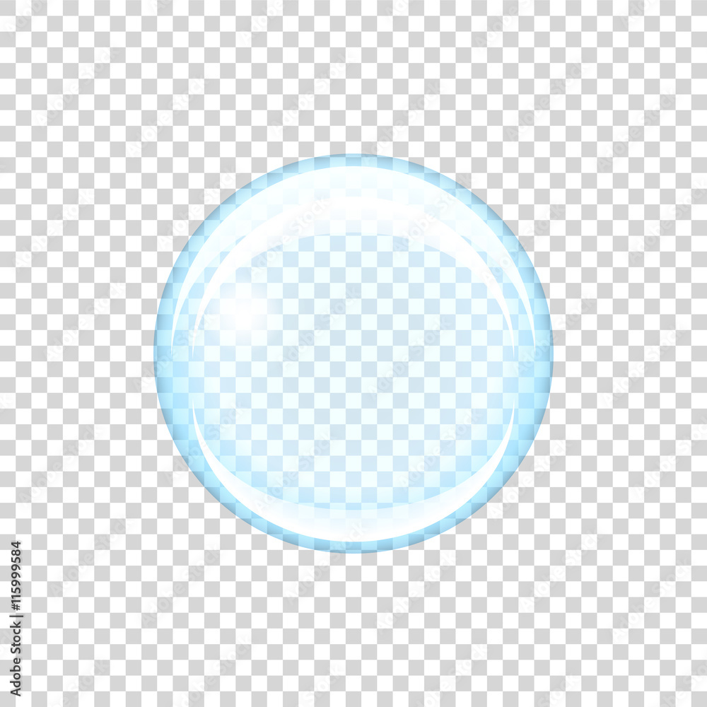 Transparent soap bubble, vector illustration Stock Vector | Adobe Stock