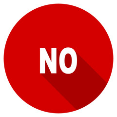 Poster - Flat design red round no vector icon