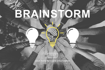 Sticker - Brainstorm Creative Ideas Discussion Thinking Concept