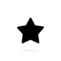 Wall Mural - black star on a white background