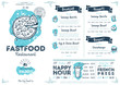 © studioworkstock - Restaurant fast food cafe menu template flyer vintage design vector illustration