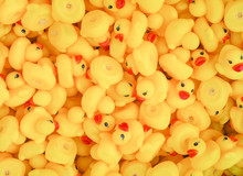 Rubber Yellow Duck Toy Background