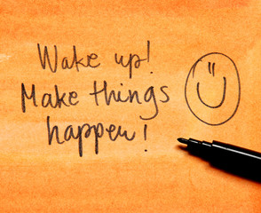 Wall Mural - wake up and make things happen