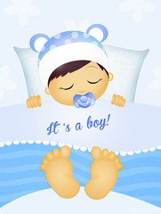 Wall Mural - baby male sleeping