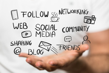 Aufkleber - social