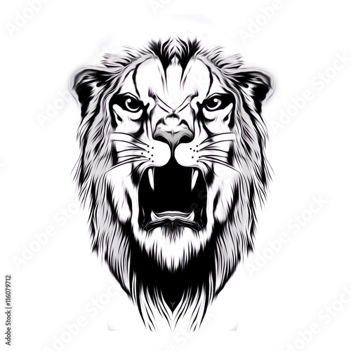 тату льва с аскалом